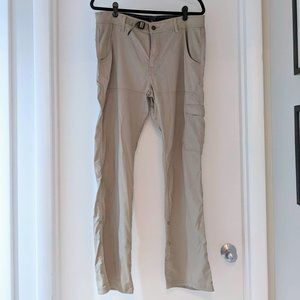 Prana Zion Mens Pants – Med x 32 in Tan & Brown